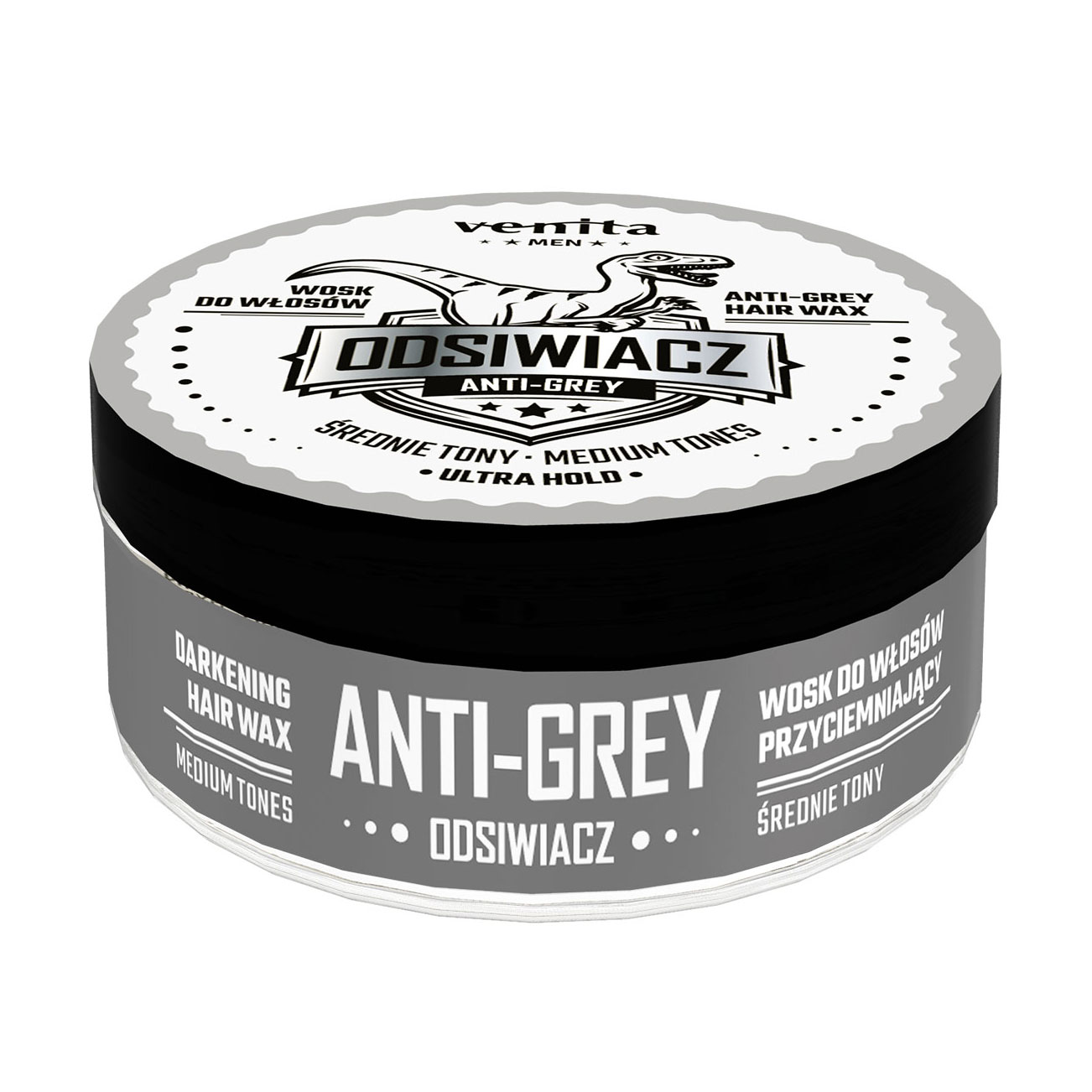 Чоловічий віск для зафарбовування сивого волосся Venita Men Anti-Grey Darkening Hair Wax, Medium Tones, 75 г